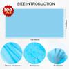 100 Pack 31" x 71" Disposable Non-Woven Massage Table Bed Covers - 2-Ply Waterproof Spa Sheets for Facial, Tattoo & Waxing. (blue 100pc) view 2