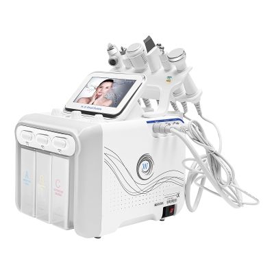 Bacocoo 6-in-1 Hydrogen Oxygen Facial Machine, Professional Blackhead Removal, Deep Cleansing & Hydration, Whitening Skin Care Device, SPA Beauty Tool with 6 Pro Heads. (110V 80W, White)