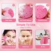 60-Count Compressed Facial Sponges Natural Cellulose - Reusable Professional Face Sponge for Cleansing, Exfoliating & Makeup Removal, Gentle Spa Skincare Tools for Travel Home Bath (pink) view 3
