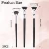 3Pcs Mascara Fan Brush, Folding Angle Lash Brush Mascara Applicator Tool Multifunctional Fan Shaped EyeLash Brushes with Soft Bristles for Upper Lower EyeLash view 2