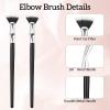 3Pcs Mascara Fan Brush, Folding Angle Lash Brush Mascara Applicator Tool Multifunctional Fan Shaped EyeLash Brushes with Soft Bristles for Upper Lower EyeLash view 3