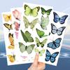 10 Sheets Cute Butterfly Temporary Tattoos Stickers, Birthday Themed Party Supplies Decoration Favors Cartoon Cute Sticker view 4