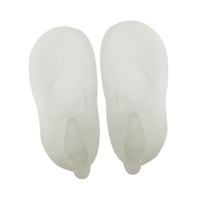 CTIRCHIU Silicone Boat Socks for Dry Cracked Feet and Heels Moisturizing Gel Socks Breathable Slip Design White Treatment for Softening Calluses and Rough Skin