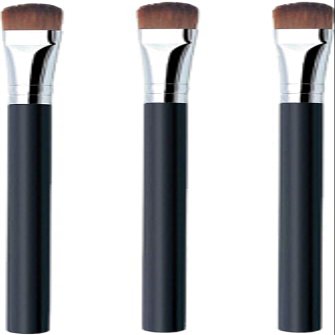 Halo Dye Professional Eye Shadow Brush Set, Black Handle with Textured Bristles, Ergonomic Design for Uniform Powder Application, 3 Pack