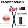 Halo Dye Professional Eye Shadow Brush Set, Black Handle with Textured Bristles, Ergonomic Design for Uniform Powder Application, 3 Pack view 3