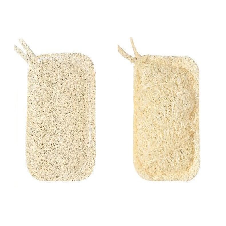 2 Pieces of Pure Natural loofah Sponge,loofah Sponge for Washing Dishes and Taking a Bath, exfoliating Bath Sponge, Zero Waste and no Chemicals | Unbleached
