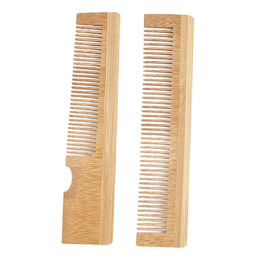 Beavorty 2pcs Mustache Comb Set Fine Tooth Pocket Comb for Beard Grooming and Smoothing Travel-friendly Design for Men s Facial Hair Care