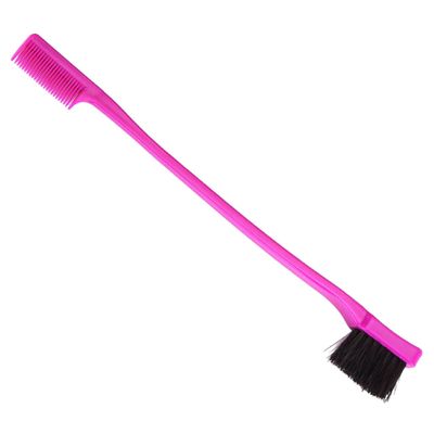 NIYANGLE 3pcs Dual- Eyebrow Brush Comb Versatile Grooming Tool for Women and Girls Gentle Bristles for Smooth Edges for All Eyebrow Types Rosy
