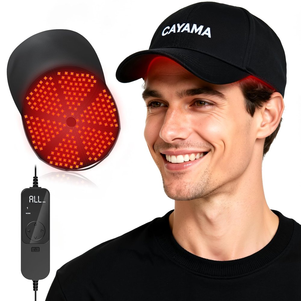 CAYAMA Red Light Hair Growth Cap  528 LEDs Full Scalp Coverage, Red Light Therapy for Hair Growth Appearance, Scalp Care for Men & Women