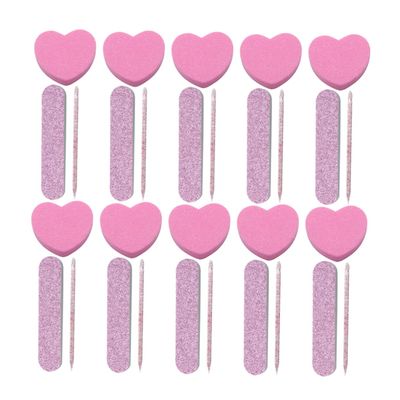Beavorty 20sets Professional Manicure Kit Nail Tools Nail Files Buffer Blocks Sticks for