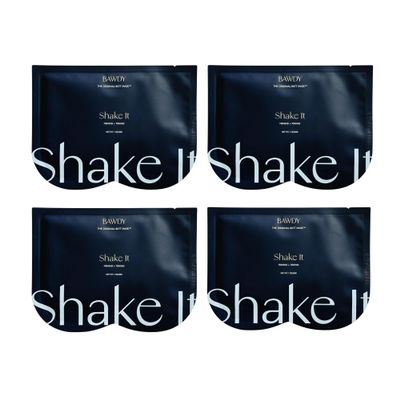 BAWDY Shake It 4 Pack - Marine Algae Beauty Mask for Your Butt - Firming + Illuminating Treatment for Your Behind - 2 Sheets, One for Each Cheek - Clean Beauty for Your Butt (4 Single Use masks)