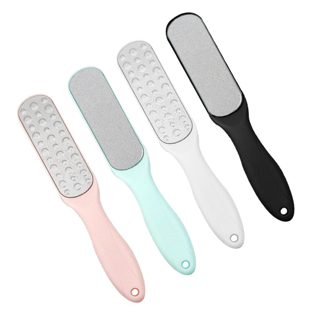 HONITANO 4Pcs Double Sided Foot File Premium Remover for Feet Care Durable Foot Scraper for Dead Skin Exfoliation Comfortable Grip for Men Women