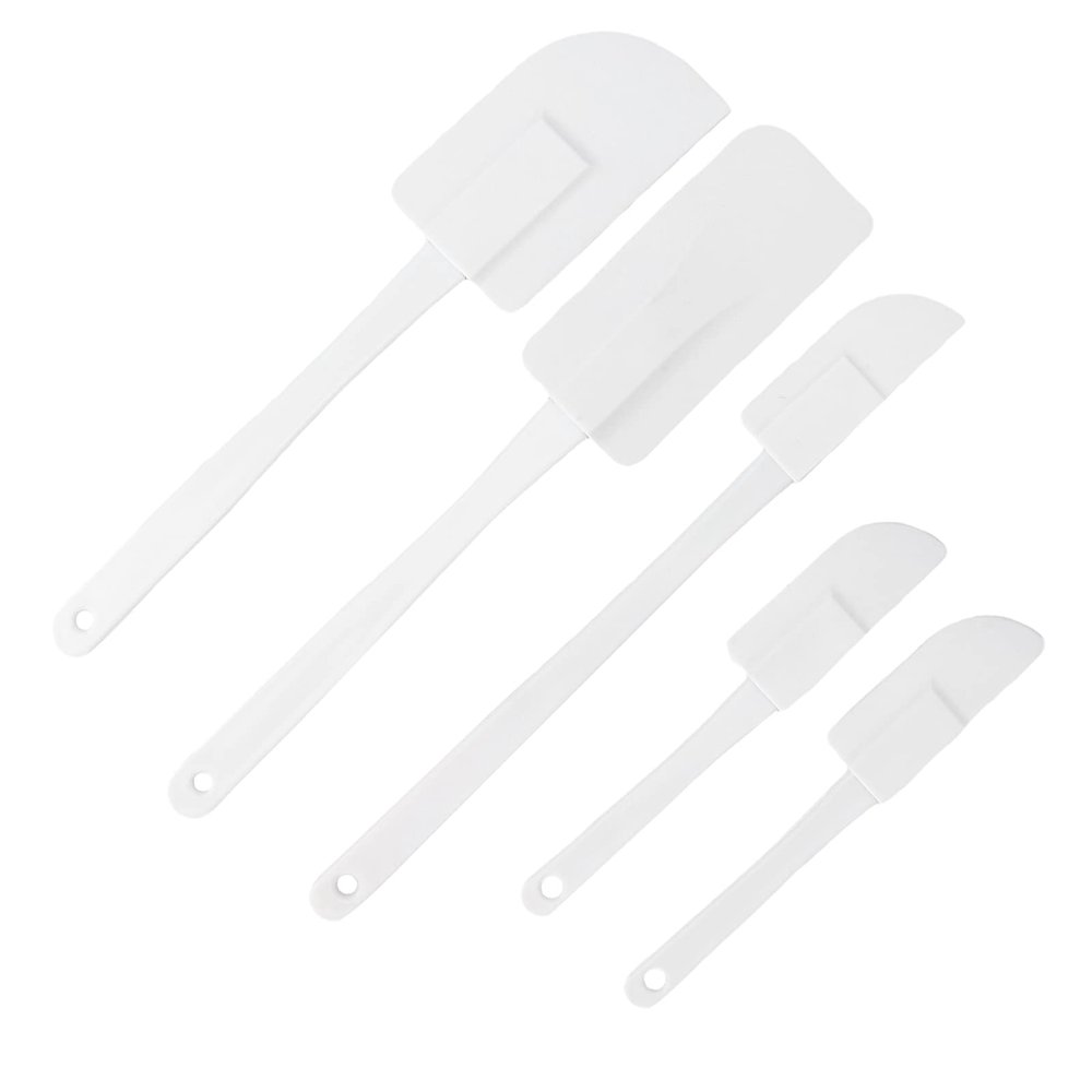 NonStick Silicone Wax Spatula Set, Reusable Waxing Stirrer Applicator for Home and Salon Use, HighTemperature Multifunctional Sticks - 5pcs