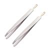 VALICLUD 2pcs Dual-use Stainless Steel Eyebrow Tweezers for Makeup and Grooming Ergonomic Design for Precise Application for Eyebrows and False Eyelashes and Lightweight view 1