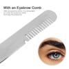Eyebrow Hair Removal Tweezer Makeup Beauty Tool Close to Skin with Comb Stainless Steel Material Comfort Hold view 3
