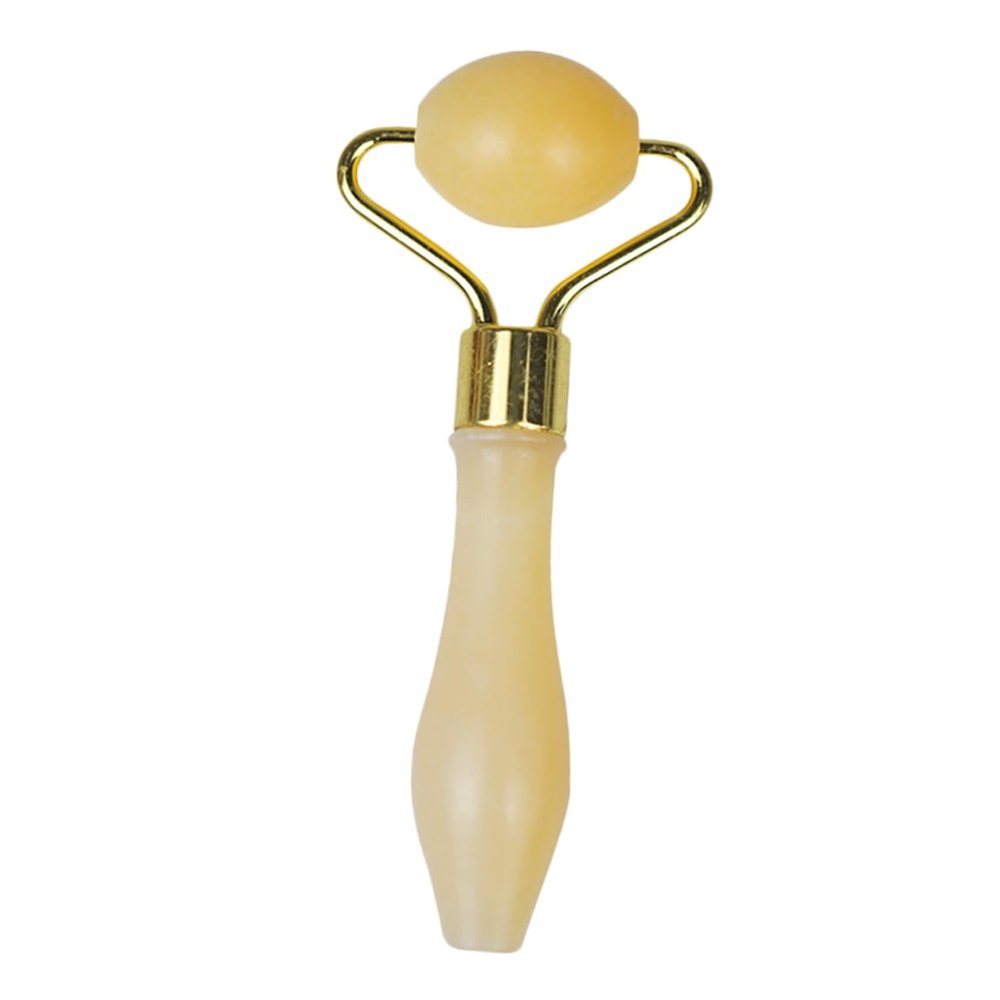 Healvian Jade Beauty Eye Roller Yellow Jade Facial Roller for Skin Care Reducing Puffiness and Dark Circles Easy to Use at