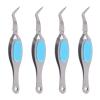 4Pcs Craft Tweezers Cross Locking, Fine Tip Craft Tweezers with Soft Grip for Jewelry Eyelash Extensions Nail Beading Tool view 1