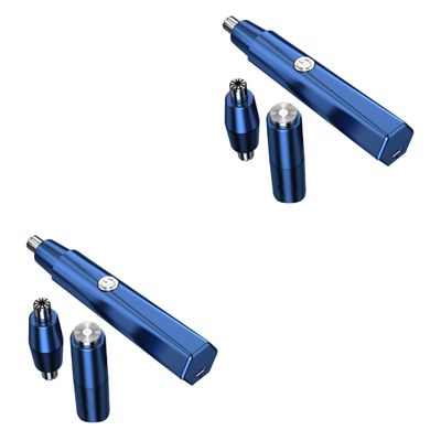 Beavorty 2sets Electric Nose Hair Trimmer Facial Hair Remover Multi-Functional Design for Precise Trimming of Nose Ears and Brows Compact Easy to Use