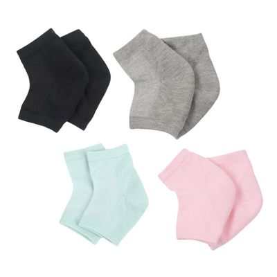 OATIPHO 4pairs Gel Heel Moisturizing Socks for Dry Crack Treatment Open Toe Spa Socks for Men and Women Comfortable Foot Care