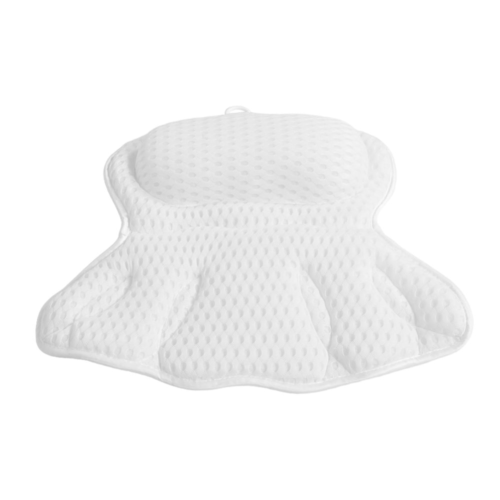 VICASKY Bath Pillow 4d for Tub: Neck and Back Support Machine Washable Bathtub Headrest with Non-Slip Suction Cups Comfortable Spa Cushion