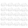 TOGEVAL 20Pcs Refillable Transparent Cosmetic Jars Diamond Shape Empty Loose Powder Containers for Glitter Eye Shadow and Storage for DIY Makeup Organization view 1