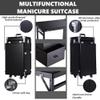 SXXZYAZJ Foldable Manicure Workstation, Portable Manicure Table, Professional Expanded Nail Desk, Modern Rolling Art Nail Booth for Outdoors, Mobile Manicure Accessories, Travel Art Nail Desk,Pink view 2
