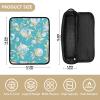 2 in 1 Hair Tools Organizer with Heat Resistant Pad Waterproof Hair Tools Travel Organizer for Curling Iron Straightener Flat Hair Dryer, Blue Gem Leaf Travel Bag for Hair Tools view 4