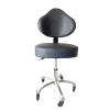 Cadiario Rolling Stool Heavy Duty Super Soft Seat Cushion 360Swivel Supported Backrest Adjustable Height Upgraded Salon Stool Chair,Tattoo Facial Massage Spa Medical Home Office Black view 3