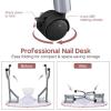 SXXZYAZJ Nail Table Portable Manicure Table with Dust Collector & LED Lamp, Manicure Table Foldable, for Home Spa Beauty Salon Mobile Nail Tech (Color : Svart) view 4
