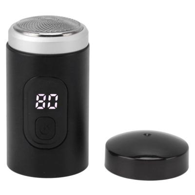 Miriam Song Electric Beard Trimmer, USB Rechargeable, IP7X Water Protected, 65,000 RPM, Portable, Digital Groomer, Compact, Lightweight, Travel Friendly for Men and Women Black Aluminum, 70mm