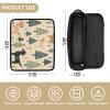 2-in-1 Curling Iron Travel Case with Removable Heat Resistant Mat Hair Tools Organizer Storage Bag for Curling Iron Straightener Flat Hair Dryer, Merry Christmas Dog Beige Travel Bag for view 4