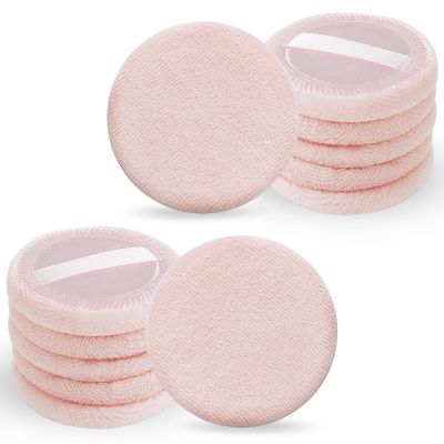 12 PCS Setting Powder Puff Round Pink Makeup Powder Puffs Round Cotton Powders Puffs Cotton Cosmetic Puff Mini Portable Sponge Cushion for Foundation Settings