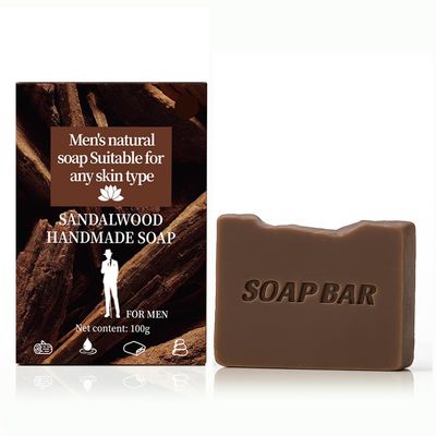 APPTI Natural Soap for Men, Soap Bar with Essential Oils, Cold Pressed Bar Soap for Men, Nourishing Mens Bar Soap (Sandalwood)