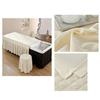LDLCYCN Beige,70 * 155cm(3PCS), Massage Table Bedskirt with Stool Cover Quilt Set Shampoo Bed Cover Beauty Salon Mattress Cover Skin-Friendly SPA Bed Cover Massage Table Accessories Washable view 2