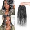 Pre-twisted Passion Twist Crochet Hair 14 Inch 8 Packs Crochet Passion Twist with Curly Ends, Ombre Grey Pre Looped Passion Twist Hair Crochet Twist Braids Bohemian Crochet Hair for Black Women view 1