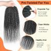 Pre-twisted Passion Twist Crochet Hair 14 Inch 8 Packs Crochet Passion Twist with Curly Ends, Ombre Grey Pre Looped Passion Twist Hair Crochet Twist Braids Bohemian Crochet Hair for Black Women view 3