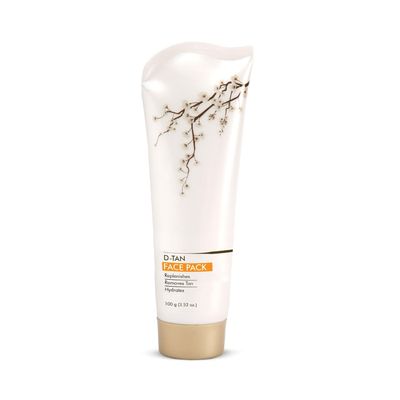 3.52oz D-Tan Face Pack | Enric.hed with Aloe Vera, Zinc Oxide & Kaolin | Detan Face Pack For Men & Women | All Skin Types Tan Removal, Replenishes & Hydrates Skin | 100gm (Pack of 1)
