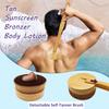 2-Piece Self Tanner Brush Set  Long Handle Lotion Applicator For Back and Kabuki Brush for Self Tanner, Body Makeup Brush for Bronzer, Creams, Mousse & Sunless Tanners view 3