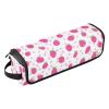 2 in 1 Hair Tools Organizer with Heat Resistant Mat Carrying Case Flat Curling Iron Waterproof Organizer for Curling Iron Straightener Flat Hair Dryer, Childish Pink Strawberry Polka Dot view 1