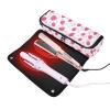 2 in 1 Hair Tools Organizer with Heat Resistant Mat Carrying Case Flat Curling Iron Waterproof Organizer for Curling Iron Straightener Flat Hair Dryer, Childish Pink Strawberry Polka Dot view 2