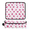2 in 1 Hair Tools Organizer with Heat Resistant Mat Carrying Case Flat Curling Iron Waterproof Organizer for Curling Iron Straightener Flat Hair Dryer, Childish Pink Strawberry Polka Dot view 3