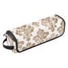 2-in-1 Curling Iron Travel Case and Heat Resistant Mat with Zipper Heating Tools Travel Bag Organizer for Hot Tools Curling Iron Flat Irons Hair Volumizer Styler, Boho Brown Pattern Travel view 1
