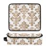 2-in-1 Curling Iron Travel Case and Heat Resistant Mat with Zipper Heating Tools Travel Bag Organizer for Hot Tools Curling Iron Flat Irons Hair Volumizer Styler, Boho Brown Pattern Travel view 3