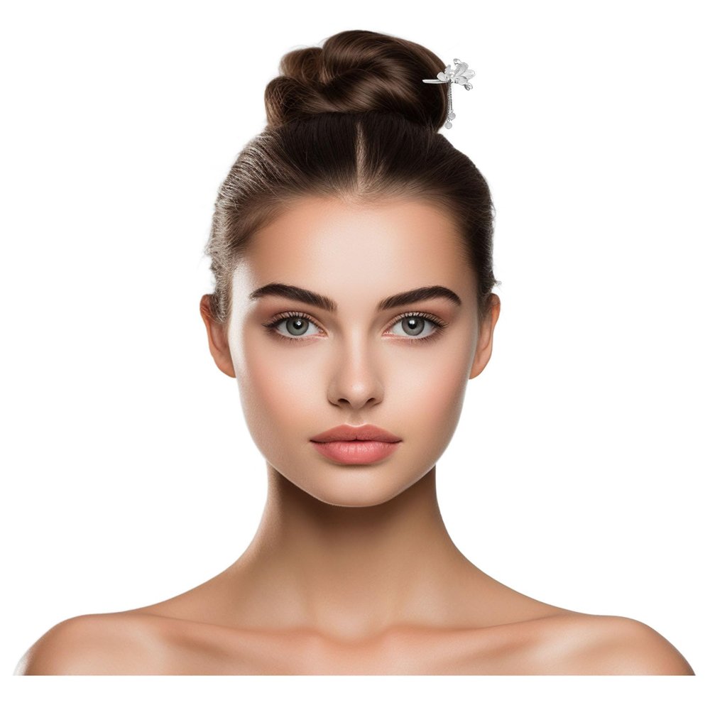 HangErFeng Women Silver Accessories Flower Shape Hairpin 871