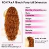 RONTAYA Ponytail Extension, Ginger Orange Claw Clip Ponytail Extensions for Women, Multi Layered Fluffy Thick Wavy Jaw Clip in Fake Pony Tails Fake Hair Soft Synthetic Hairpiece view 2