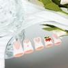 BQZQPAMZ 24pcs Duckbill Shaped Press On Nails Medium French Tip False Nails with 3D White Bow Pearl Cherry Pattern Nail Charms Full Coverage Acrylic Stick on Nails for Women Nail Gift view 4