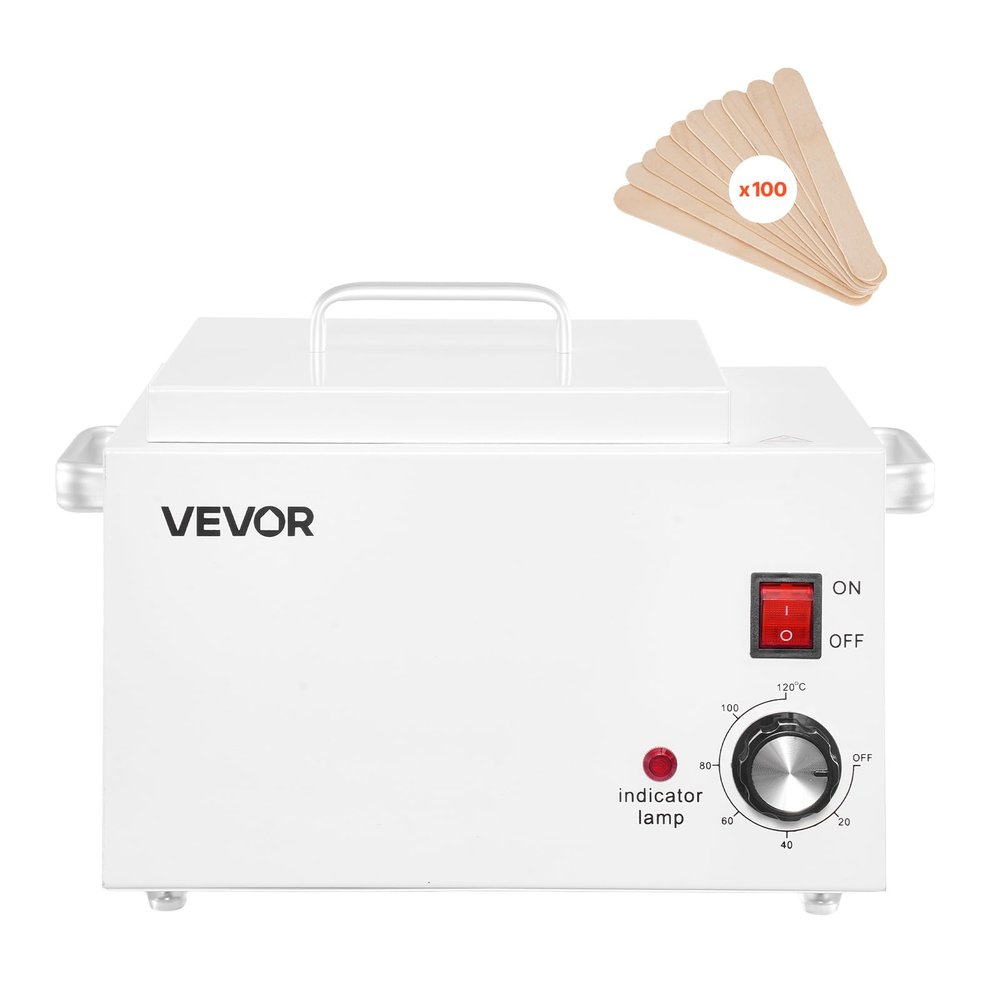 VEVOR Single Wax Warmer, 3000ML 300W Professional Wax Warmer for Hair Removal, 32 - 248 Adjustable & Non-Stick Waxing Heater Pot with 100PCS Waxing Sticks for Home Use, Beauty Salon, Spa