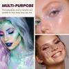 Blue Body & Face Glitter Stick,WaterproofLong-LastingSparkling for Singer Concert Outfits, Festival Rave Mermaid Accessories Chunky Glitter Makeup for Women (06# Blue) view 3