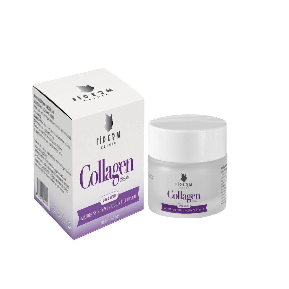 Airobazar Fiderm Collagen Face Cream, Anti-Aging Moisturizer for Day & Night, Mature Skin Types, 1.69 fl oz