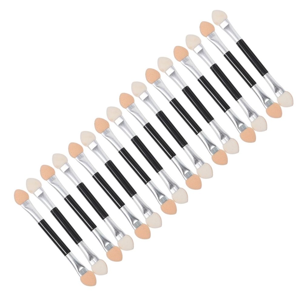 BAZEITFLOW 30pcs Double Sided Eye Shadow Brush Makeup Tools Latex Applicators for Women Boys and Girls